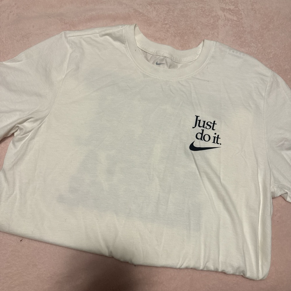 Nike White Tee with Slogan